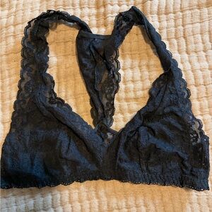Victoria's Secret Black Lace Halter Bralette